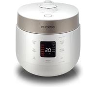 CUCKOO CRP-ST0609FW Cuociriso e scaldabagno per 6 tazze (non bollite)/12 tazze (cotte), doppia pressione cuoci riso e scalda con rivestimento antiaderente, 16 opzioni di menu, 3 guide vocali,