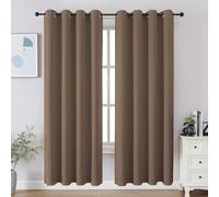 CUCRAF Set di 2 tende oscuranti color cachi, lunghezza 182,9 cm, tende oscuranti per soggiorno, camera da letto, isolamento termico, blocco della luce, occhielli (larghezza 132 x lunghezza 183 cm)