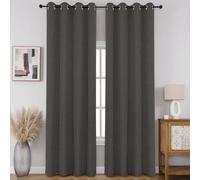 CUCRAF Tende oscuranti 100%, spesse, isolate termicamente, per camera da letto e soggiorno, set di 2 pannelli (132 x 213 cm, grigio)