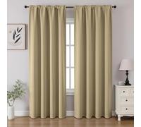 CUCRAF Tende oscuranti beige, lunghezza 213,4 cm, set di 2 pannelli, con tasca per asta, per camera da letto e soggiorno, tende isolanti termicamente con blocco della luce (larghezza 132 x lunghezza