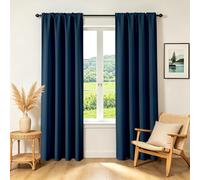 CUCRAF Tende oscuranti blu navy, lunghezza 243,8 cm, set di 2 pannelli, con tasca per asta, tende oscuranti per camera da letto e soggiorno, isolamento termico con blocco della luce (larghezza 132 x