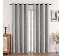 CUCRAF Tende oscuranti in 100% lino, con occhielli, 229 x 167 cm, set da 2 pezzi, per soggiorno, camera da letto