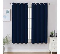 CUCRAF Tende oscuranti per camera da letto, 114,3 cm di lunghezza, isolamento termico, per cucina, soggiorno, set di 2 pannelli, 133 x 114 cm, rosso bordeaux