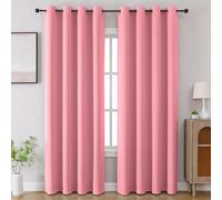 CUCRAF Tende oscuranti per camera da letto, blocco della luce, per soggiorno, lunghezza 213,4 cm, set di 2 pannelli (colore rosa, 133 x 213 cm)