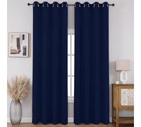 CUCRAF Tende oscuranti per finestre, isolamento termico, per camera da letto e soggiorno, set di 2 pannelli (132,1 x 213,4 cm, blu navy)