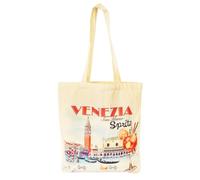 CUCUBA Borsa in Cotone con Due Manici Design Italia Venezia Piazza San Marco Spritz Riutilizzabile per la Spesa e Tempo Libero 42x38cm