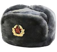 Cucuba® Colbacco Grigio MACULATO in Dotazione ALL'ESERCITO Russo Originale Soviet Ushanka Taglie Disponibili 56-57-58-59-60-61-62 (EU) - Idea Regalo (62 Size XXL (EU))