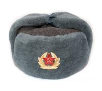 CUCUBA Colbacco Ushanka Lana in Dotazione Esercito Russo Original Epoca Soviet - Taglia 57 (M)