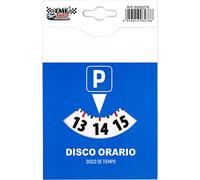 CUCUBA Disco Orario Parcheggio Ora di Arrivo in Cartoncino 77x100 mm con Tasca Adesiva in PVC Trasparente