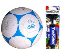 CUCUBA Pallone da Calcio Lucido Io Tifo Lazio da Allenamento o da Partita Misura Size 5 Diametro 23 cm Taglia 5 con Pompa Portatile per Gonfiaggio Rapido con Prolunga 2 Aghi ed un Augello