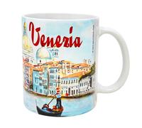 CUCUBA Tazza Mug in Ceramica Design Artistico Venezia Ponte dei Sospiri Basilica di San Marco per Colazione Merende 36cl