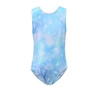 Cucudy Body da ginnastica per ragazze a maniche lunghe/senza maniche sfumato colore diamante body danza balletto ginnastica atletica body per bambini 5 6 7 8 9 10 11 12 anni