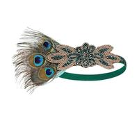 Cucudy Costume da donna e da uomo, stile retrò, stile anni '20, costume da mafia gatsby Art Deco Flapper Party 1920s Gatsby gioielli da donna boa di piume accessori per ballo di fine anno