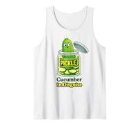 Cucumber in Disguise Funny Pickle Character Canotta