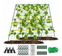 Cucumber Trellis for Raised Bed 48x48"Garden Trellis Foldable A Frame Detachable Plant Support for Climbing Plants Tomato, Squash, VegetableCucumberPlantsTrellisClimbingHOME