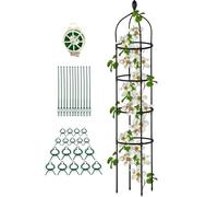 Cucumber Trellis, Tomatoes Support, Metal Gardening Frame, Adjustable Height Feature, Weather Resistant Finish, Excellent for Pea Bean Grape Vine Growing Outdoor Garden