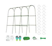 Cucumber Trellis, U-Frame Vegetable Support Rack, Weather-Resistant Metal Climbing Frame for Greenhouse Cultivation Housetop Farming Garden Vertical Growing, 120x120cm