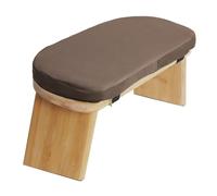 CuCummoo Sedia da meditazione pieghevole, con cuscino in schiuma di velluto, design ergonomico, inclinazione di 5°, sedile per meditazione, per yoga, preghiera, meditazione, portata 180 kg (caffè)