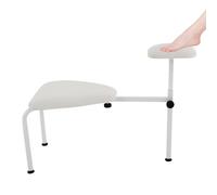 CuCummoo Sgabello per pedicure regolabile, per manicure con poggiapiedi regolabile in altezza (42-67 cm) e gamba regolabile in lunghezza (65-80 cm), cuscino imbottito per salone di manicure, pedicure