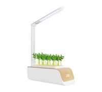 CuCummoo Sistema di coltivazione idroponico, Smart Herb Garden Kit per interni, giardino con luce LED da 4,5 W, serbatoio dell'acqua da 1 l, regolabile, tre colori di luce
