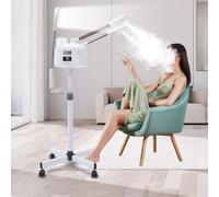 CuCummoo Vaporizzatore viso 3 in 1, vaporizzatore professionale con ugello caldo e freddo per una pulizia profonda, macchina a vapore facciale spray idratante nebbia con lente d'ingrandimento