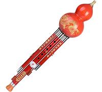 Cucurbit Flauto Hulusi, Flauti Di Zucca Anti-Goccia Strumento Tradizionale Cinese For Bambini For Adulti Flauto Di Zucca Regalo For Principianti Dilettanti Musicali (Color : Rojo_C KEY)
