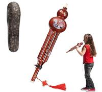 Cucurbit Flute Ethnic Strumento Handmade Chinese Hulusi, Due modalità Wind Device, Traditional Music Instrument for Enthusiasts, Studenti, Children, and Professional Performers
