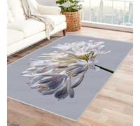 CUDAOO Tappetino a pelo corto vintage per interni pieghevole Cento bianco per soggiorno, camera da letto, cucina, antiscivolo(Rosso)-210x300cm