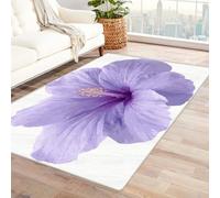 CUDAOO Tappetino a pelo corto vintage per interni pieghevole Ziu Geun per soggiorno, camera da letto, cucina, antiscivolo(Violetta)-120x150cm