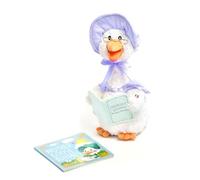 Cuddle Barn - Madre oca lettura lungo (pervinca) | Uccello animato peluche con movimento della bocca recita 7 filastrocche, viene fornito con libro di bordo, 35,6 cm