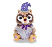 Cuddle Barn Ottavius, il gufo narratore, 30,5 cm, peluche animato con occhi illuminati, bocca e ondeggiamento della testa, gufo mago recita 5 fiabe