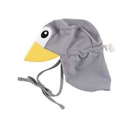 Cuddle Club Cappello da Sole Regolabile Bimbo e Bambino | Copertura per Tutto il Giorno per la Testa e il Collo del Neonato - Pinguino - Grigio - Medio