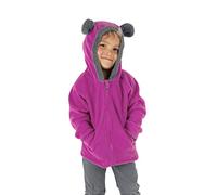 Cuddle Club Giacca/Felpa Bimbo e Neonato in Pile - 0-5 Anni- Vestiti Neonato Maschio e Femmina - Felpa Neonato/Bimbo con Zip - BearFleeceJacketPurple3T