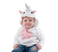 Cuddle Club Giacca in pile per bambini e bambine, da 0 a 5 anni, con cappuccio, per bambini, con cerniera e cappuccio, idea regalo per bambini, Unicorno, 18-24 Meses