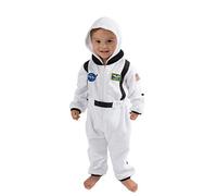 Cuddle Club Tuta in Pile per Neonati - Romper con Cappuccio Caldo e Versatile per Bimbi e Bambini Piccoli - Astronauta - Bianco - 5 Anni