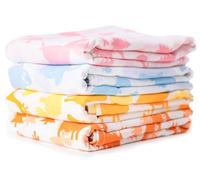 Cuddlebug Copertina Neonato in Mussola (4 Pezzi) - Coperte in 100% Mussola di Cotone per Neonato, Coperte in Mussola Morbide e Traspiranti, Teli Multiuso per Neonati (Colorful Critters)