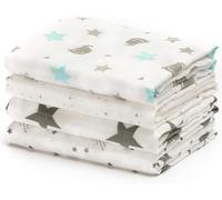 Cuddlebug Copertine Mussola Neonato, Cotone 4 Pezzi, Notti Stellate