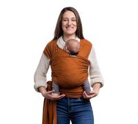 Cuddlebug Fascia Porta Bebè Elastica, Neonato, 3-16 kg, Marrone