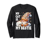 Cuddly Cat Grandpa Gnome For Cat Mom My Cat Is My Bestie Maglia a Manica