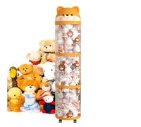 Cuddly Toy Storage -Storage imbottitura degli animali | Tubo di conservazione dei giocattoli morbidi | Torre carina di grande capacità con ruote, organizzazione di decorazioni per la casa a corfano pe