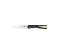Cudeman Coltello Pieghevole Vendetta 451-A Lama di Acciaio Inossidabile MoVa di 7 Centimetri, Impugnatura di Corno di Toro di 9 cm per la Caccia, la Sopravvivenza e bushcraft + Portabottiglia