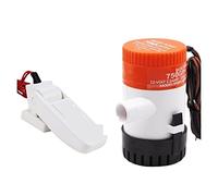 CUDTAPI 1100gph Dc 12v Mini Pompa elettrica for Acqua di sentina for Barche con Interruttore a Galleggiante Kayak Rule 1100 GPH 12 V Controllo Automatico del Livello dell'Acqua Giardino(500 12V)