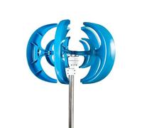CUDTAPI 1500W Turbina Eolica Lanterna Turbina Eolica Verticale 12V 24V Motore Quick Start Home Farm Hybrid Street Light con Controller MPPT(Blue,Without Controller_24V)