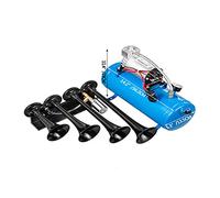 CUDTAPI 3/4 Trombe 12V Air Horn Train Horns Kit 135/150 Db Forte Max 150 PSI Pressione di Esercizio for Camion Auto SUV Barca Trattore(150DB 6L 4 Trumpets)