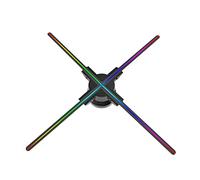 CUDTAPI 39,37 Pollici 3D Fan Ologramma proiettore Display 3D pubblicità Logo Luce controlla Facilmente Galleggiante Arte Decorativa Ologramma Grafica