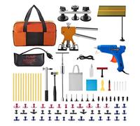 CUDTAPI 53/60/69/74/89/98 PCS Kit di Strumenti for la rimozione di ammaccature automobilistiche Senza Vernice Ventose automobilistiche Portatili Accessori Auto(74pcs)