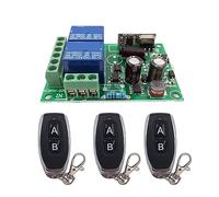 CUDTAPI Apriporta Automatico, Ricevitore e trasmettitore di relè AC con Telecomando Wireless Universale 433 MHz for Controllo Porte cancelli del Garage(1RC 3B)