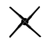 CUDTAPI Display a ventaglio con Ologramma 3D Videoproiettore di Animazione 3D Luce pubblicitaria Cartello a LED Trasmetti Video di Immagini(80cm)