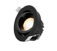 CUDTAPI Faretto a LED Incorporato, Display con Immagine del Dito, antiriflesso, Nessuna Luce Principale, Vedere la Luce, Nessuna Luce Spot(Noir,Cold,7W)