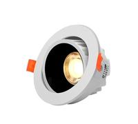CUDTAPI Faretto a LED Incorporato, Display con Immagine del Dito, antiriflesso, Nessuna Luce Principale, Vedere la Luce, Nessuna Luce Spot(White,Warm,10W)